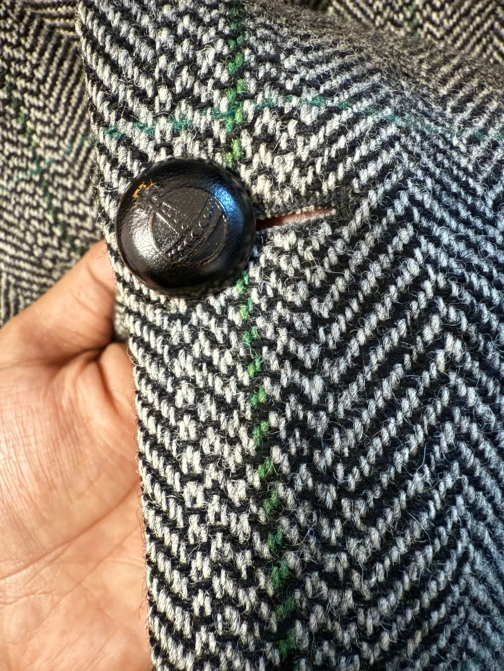 Classic Herringbone Sport Coat - Gray - Picture 5 of 7